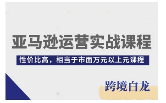 亚马逊运营实战课程，亚马逊从入门到精通，性价比高，相当于市面万元以上元课程-创业吧