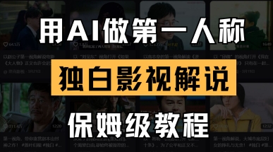 用AI做第一人称独白影视解说，手把手教学，保姆级教程-创业吧
