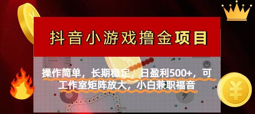 【抖音小游戏发行人计划项目】操作简单，长期稳定，日盈利500+，可工作…-创业吧
