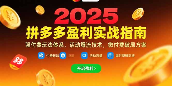 拼多多盈利实战指南，强付费玩法，活动爆流技术，微付费破局方案(更新7月-创业吧