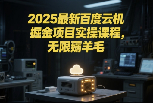 2025最新百度云机掘金项目实操课程单窗口保底5-10元月收益单窗口150+【揭秘】-创业吧
