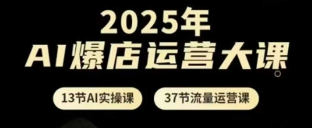 2025年AI爆店运营大课，13节AI实操课+37节流量运营课-创业吧