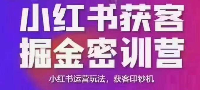 小红书获客掘金线下课，录音+ppt照片，小红书运营玩法，获客印钞机-创业吧