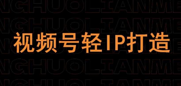 视频号线上课程，视频号轻IP打造-创业吧