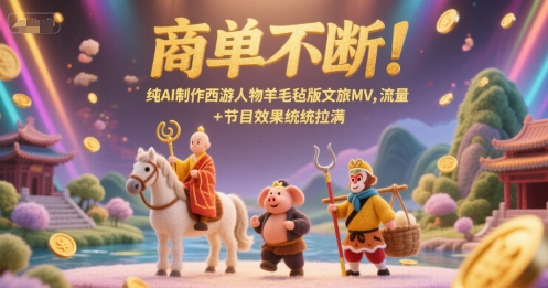 商单不断！纯AI制作西游人物羊毛毡版文旅MV，流量+节目效果统统拉满-创业吧