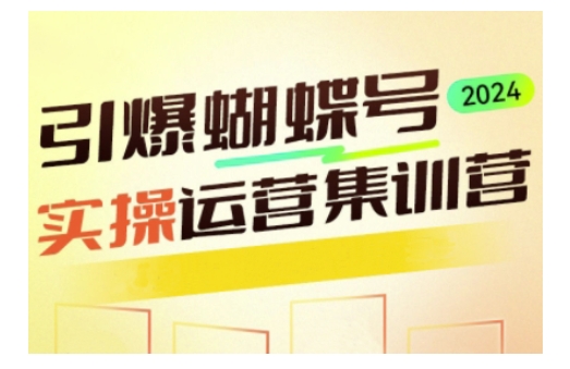 引爆蝴蝶号实操运营，助力你深度掌握蝴蝶号运营，实现高效实操，开启流量变现之路-创业吧
