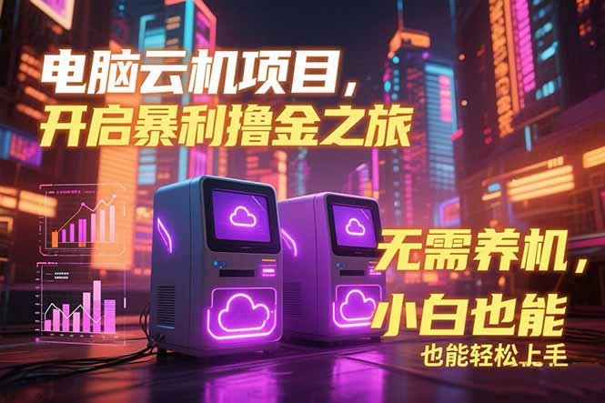 电脑云机项目 暴力撸金玩法，不需要养机 配置没有要求 单机100个窗口一…-创业吧