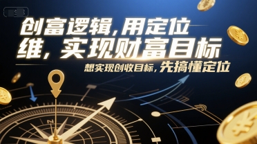 创富逻辑，用定位思维实现财富目标，想实现创收目标，先搞懂定位-创业吧