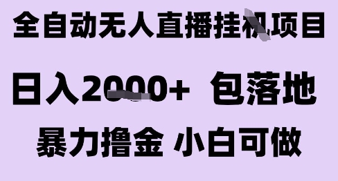 最新全自动抖音无人直播挂G项目，日入2k+ 包落地暴力撸金，小白可做【揭秘】-创业吧