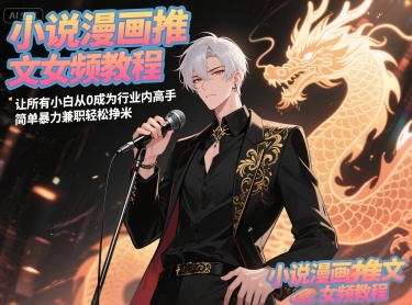 小说漫画推文女频教程，让所有小白从0成为行业内高手，简单暴力兼职轻松挣米-创业吧