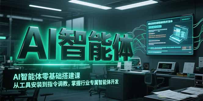 AI智能体零基础搭建课，从工具安装到指令调教，掌握行业专属智能体开发…-创业吧