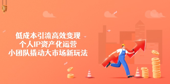 低成本引流高效变现，个人IP资产化运营，小团队撬动大市场新玩法-创业吧