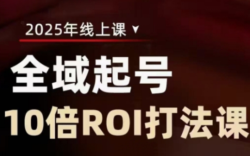 2025全域起号10倍ROI打法课，助你提升直播间的投资回报率-创业吧