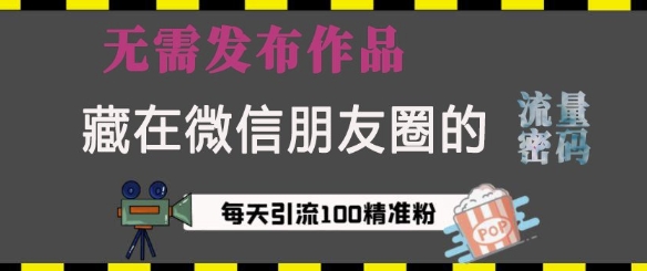 藏在微信朋友圈的流量密码，无需发布作品，单日引流100+精准创业粉【揭秘】-创业吧