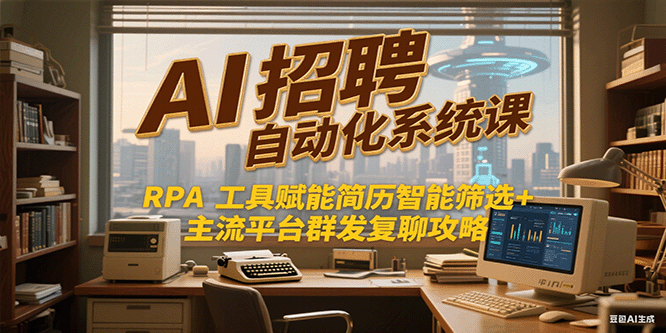 AI招聘自动化系统课，RPA工具赋能简历智能筛选+主流平台群发复聊全攻略-创业吧