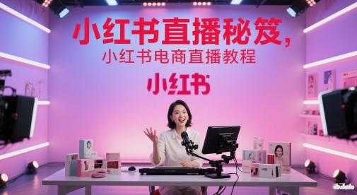 小红书直播秘笈，小红书电商直播教程-创业吧