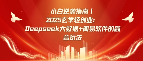 小白逆袭指南，2025玄学轻创业：Deepseek大数据+周易算法的融合玩法-创业吧