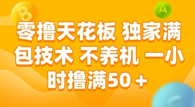 零撸天花板，独家满包技术 不养机 一小时撸满50+【揭秘】-创业吧