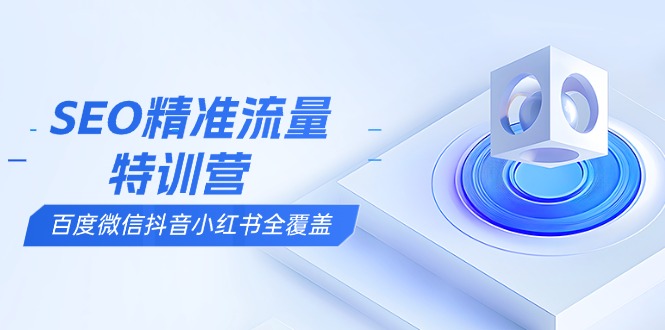 SEO精准流量特训营，百度微信抖音小红书全覆盖，带你搞懂搜索优化核心技巧-创业吧