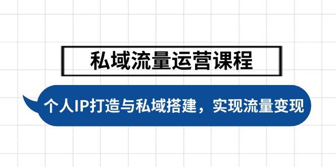 私域流量运营课程，个人IP打造与私域搭建，助力学员实现流量变现-创业吧