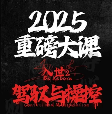 2025重磅大课，入世2，驾驭与控制-创业吧