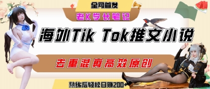 海外tiktok小说推文暴力项目，高停留率，高转化率，上手后一天搞顿饭钱不是问题-创业吧