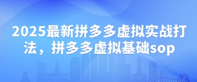 2025最新拼多多虚拟实战打法，拼多多虚拟基础sop-创业吧