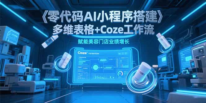零代码AI小程序搭建，多维表格+Coze工作流，赋能美容门店业绩增长-创业吧