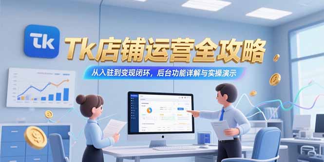 Tk店铺运营全攻略，从入驻到变现闭环，后台功能详解与实操演示-创业吧