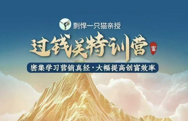 剽悍一只猫-过钱关特训营，学习营销真经 大幅度提高创富效率-创业吧