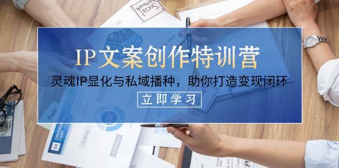 IP文案创作特训营，灵魂IP显化与私域播种，助你打造变现闭环(14节课)-创业吧