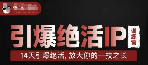 引爆绝活IP训练营，14天引爆绝活，放大你的一技之长-创业吧