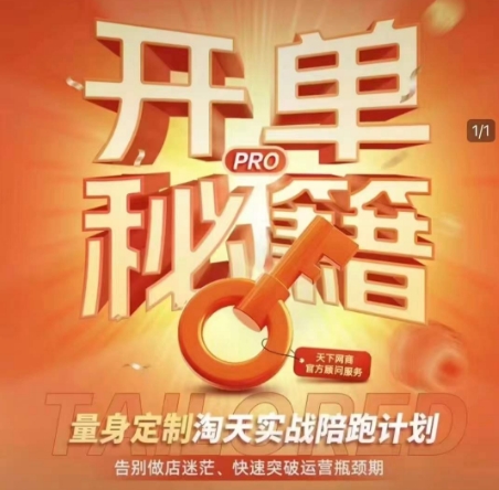 淘宝开单秘籍PRO，量身定制淘天实战陪跑计划，告别做店迷茫、快速突破运营瓶颈期-创业吧