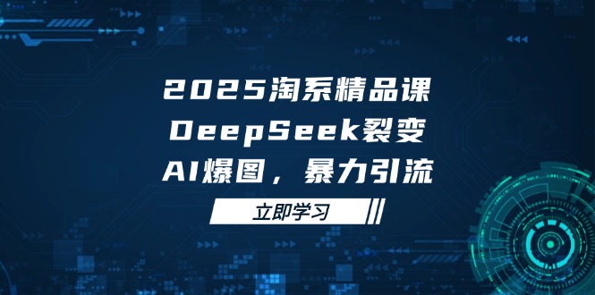 2025 淘系精品课，DeepSeek 裂变，AI 爆图，暴力引流-创业吧