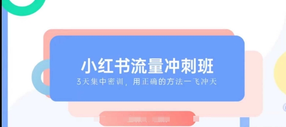 小红书流量冲刺班2025，最懂小红书的女人，快速教你2025年入局小红书-创业吧