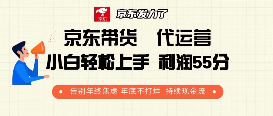 京东带货 代运营 利润55分 告别年终焦虑 年底不打烊 持续现金流-创业吧