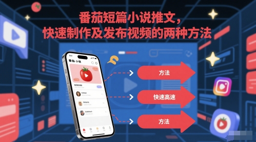 番茄短篇小说推文，快速制作及发布视频的两种方法-创业吧