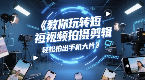 教你玩转短视频拍摄剪辑，轻松拍出手机大片-创业吧