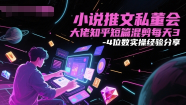 小说推文私董会大佬知乎短篇混剪每天3-4位数实操经验分享-创业吧