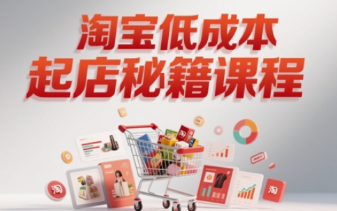 淘宝低成本起店系统课，助你快速起店，实现弯道超车-创业吧