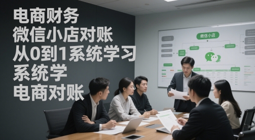 电商财务微信小店对账，从0到1系统学习电商对账-创业吧