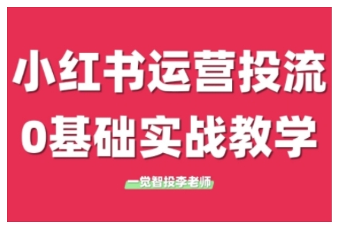 小红书运营投流，小红书广告投放从0到1的实战课，学完即可开始投放(更新)-创业吧