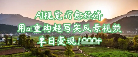 AI视觉疗愈经济：用ai重构超写实风景视频，单日变现多张-创业吧