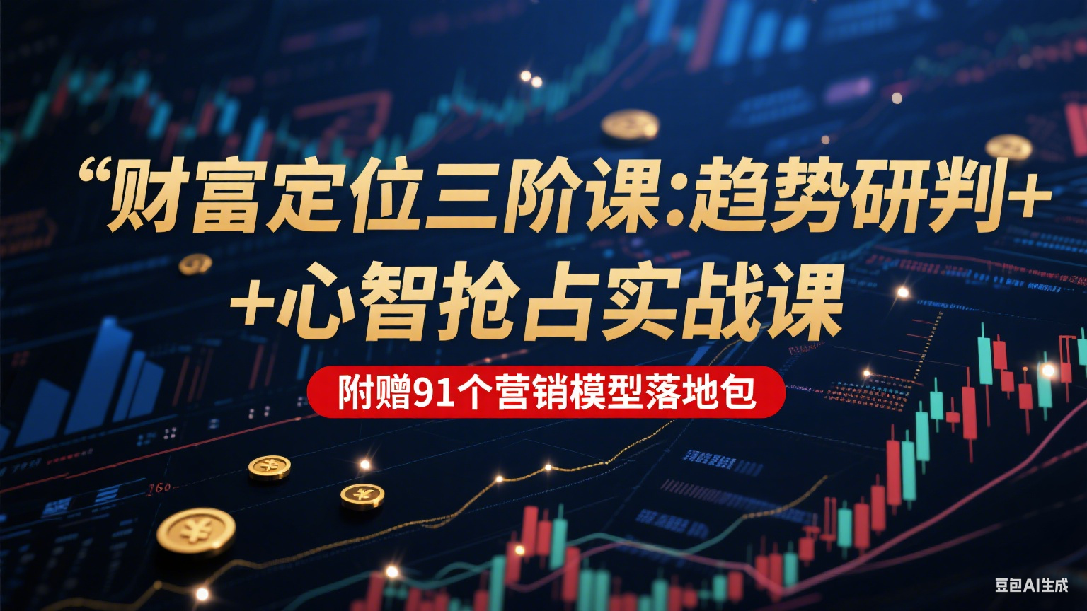 财富定位三阶：趋势研判 + 心智抢占实战课，附赠91个营销模型落地包-创业吧