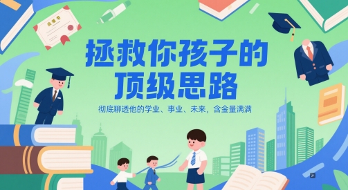 付费文章：拯救你孩子的顶级思路，彻底聊透他的学业、事业、未来，含金量满满-创业吧