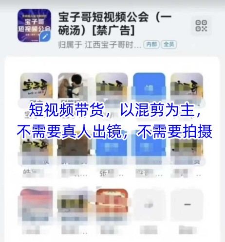 宝子哥头部团队短视频带货，以混剪为主，不需要真人出镜，不需要拍摄【更新】-创业吧