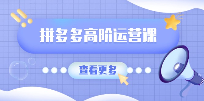 拼多多高阶运营课：极致群爆款玩法，轻付费无尽复制，打造单品爆款之路-创业吧