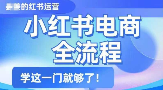 小红书电商全流程，精简易懂，从入门到精通，学这一门就够了-创业吧