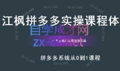 江枫老师·拼多多实操课程|南巷学社